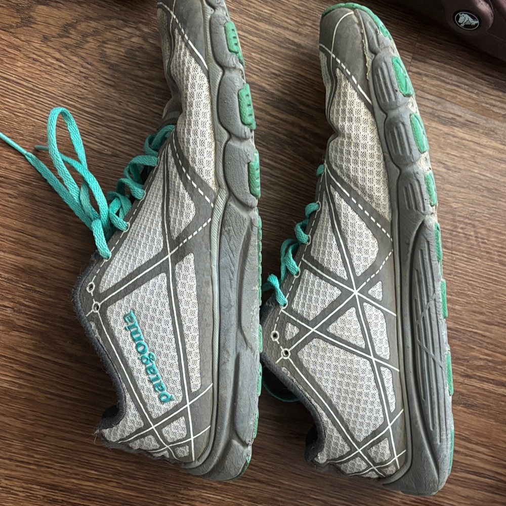 Patagonia Gray and Teal Athletic Shoes